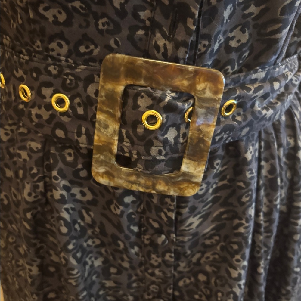 Aqua Blu Australia Chic Animal Print Patterned Short Sleeve Long Dress - Picture 4 of 9